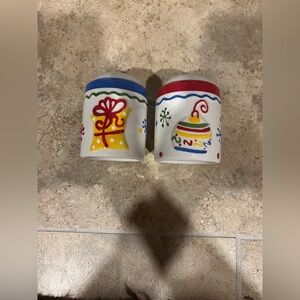 Christmas/Winter/Xmas Themed White Red Blue Yellow Green Salt & Pepper Shakers